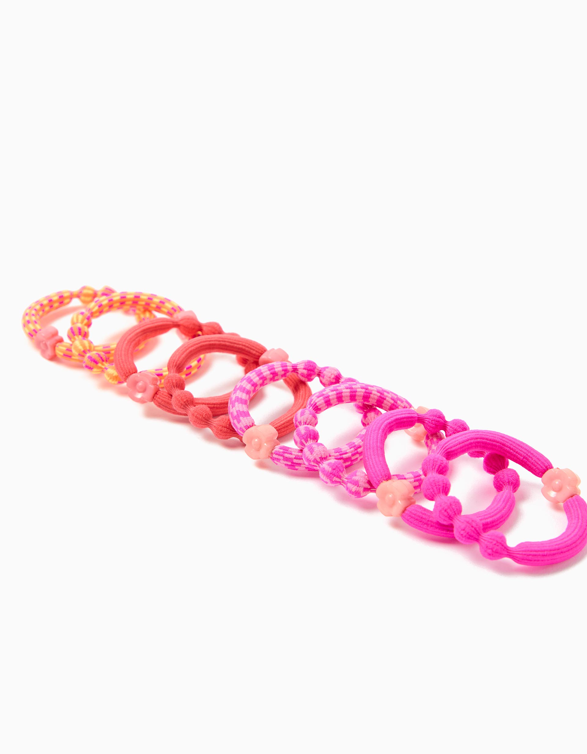 Pack 8 El&aacute;sticos de Cabelo, Menina, Multicor
