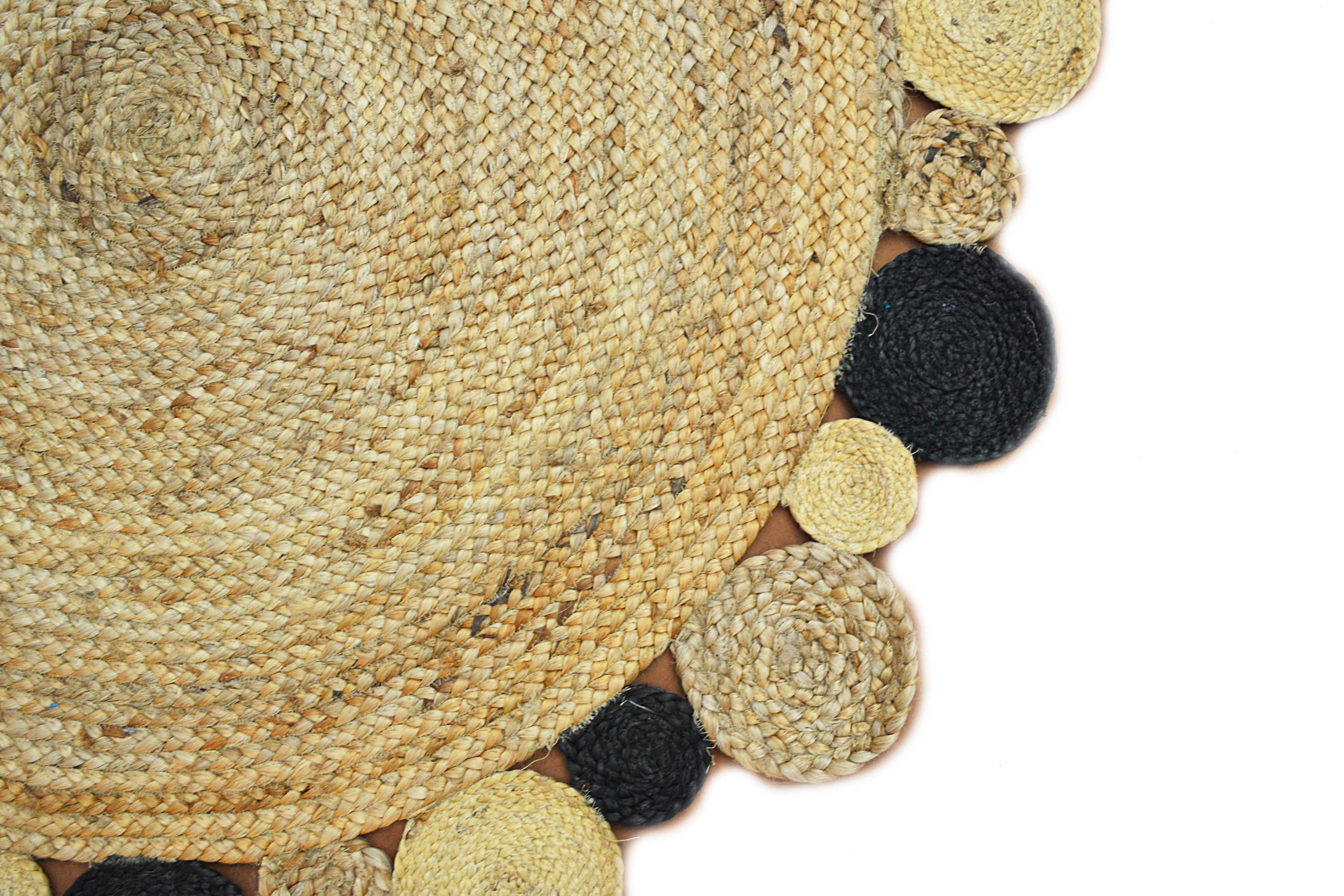 Vloerkleed Rive rond handgemaakt jute wol
