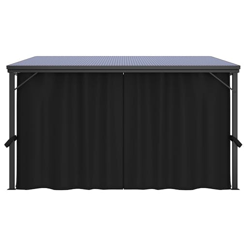 NNEVL Gazebo with Curtain 405x294x244 cm Anthracite