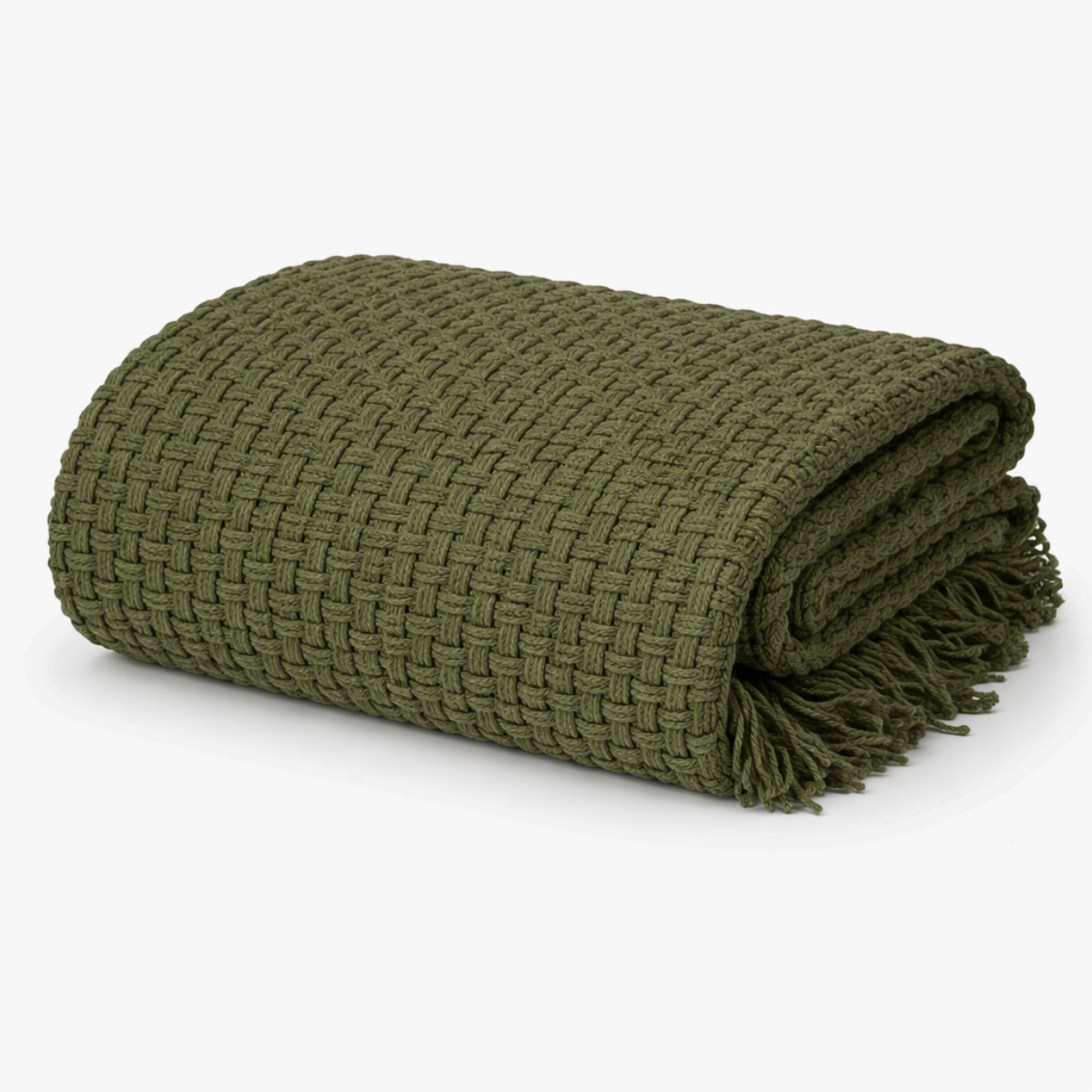 Mica Decorations Cosenza Fleece Deken - Bank Plaid en Bank Kleed - Warme Deken voor op de Bank - 180 x 130 cm - Donkergroen