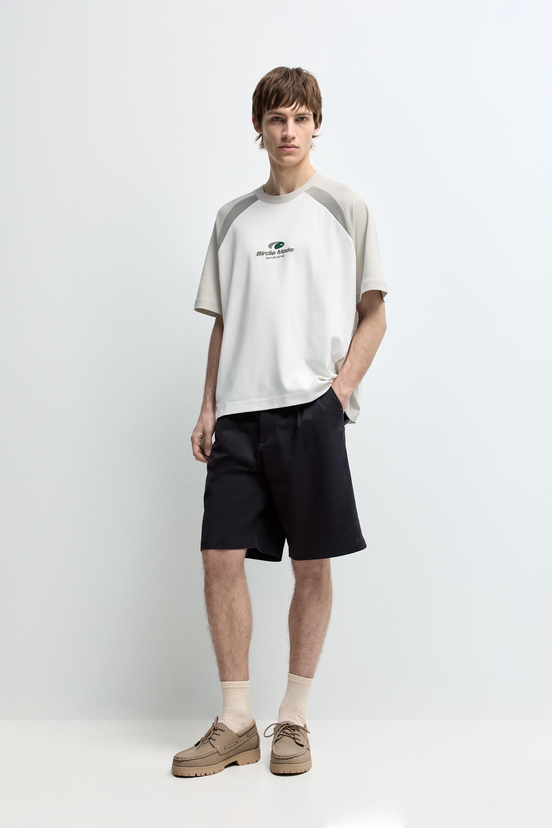Camiseta estampada contrastes
