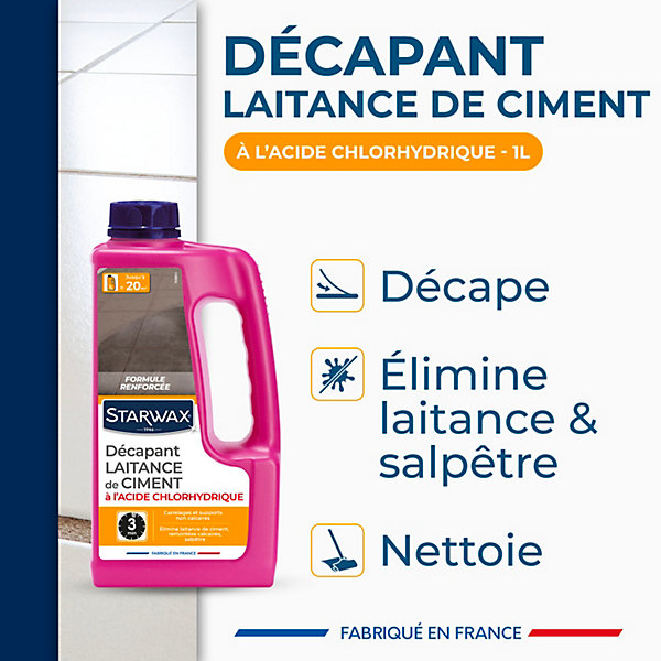 Décapant laitance de ciment carrelages Starwax 1L