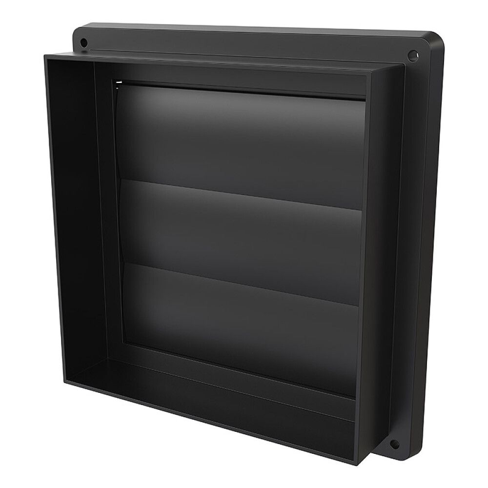 LAMELLVENTIL FLEXIT 180X180MM SVART