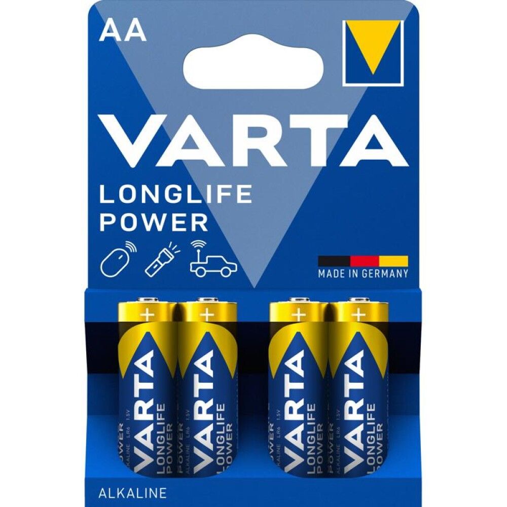 BATTERI VARTA AA LONGLIFE POWER 4STK