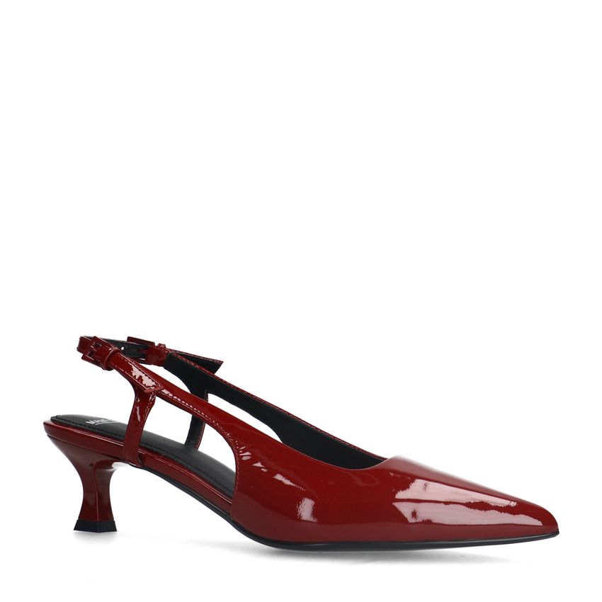 Manfield Rode lakleren slingbacks
