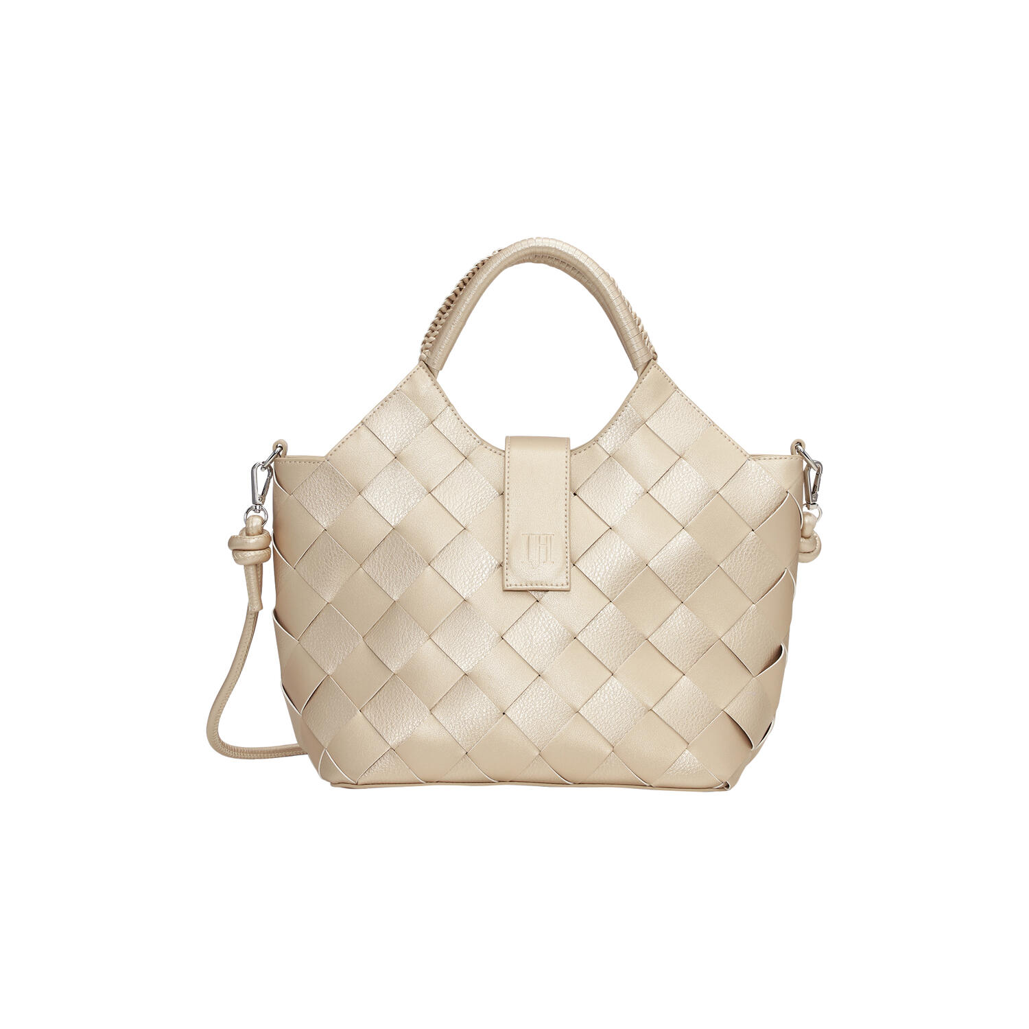 Braided Handbag, platin