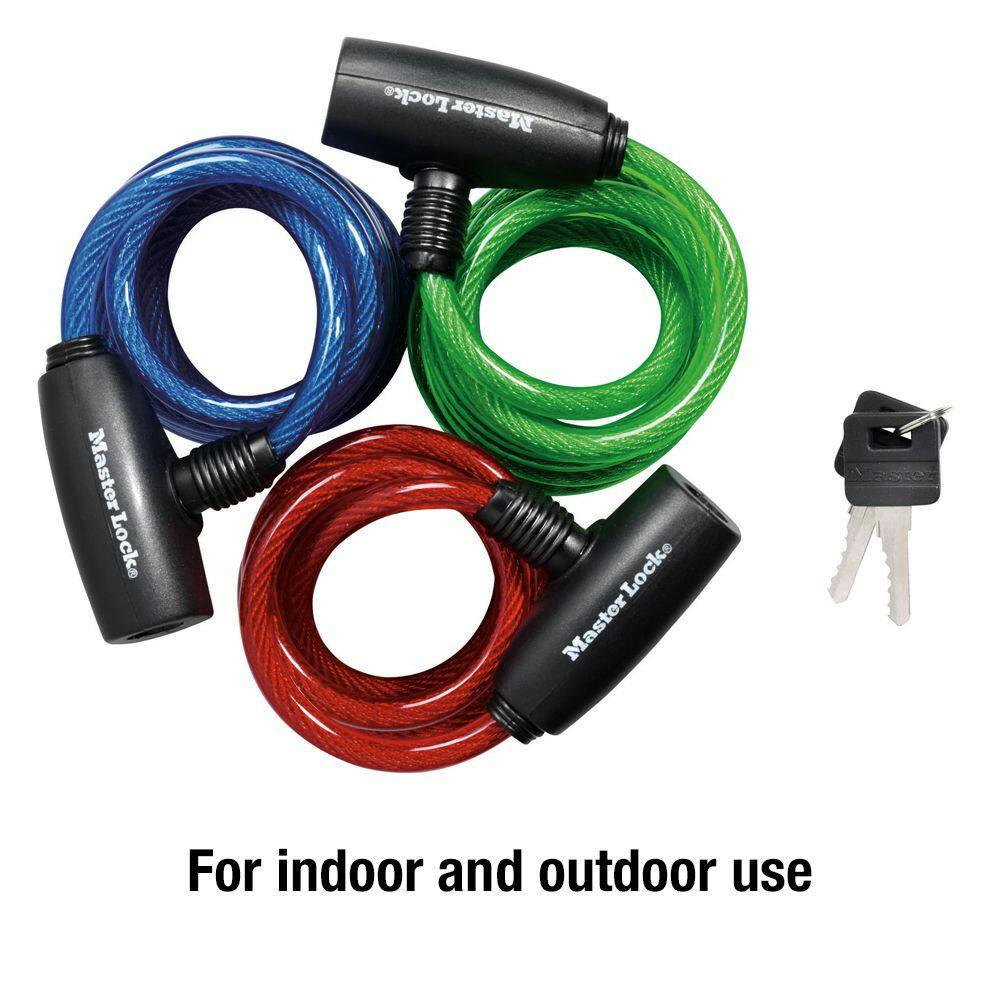 Master Lock Alike 6-ft Keyed Cable Locks, 3-pk