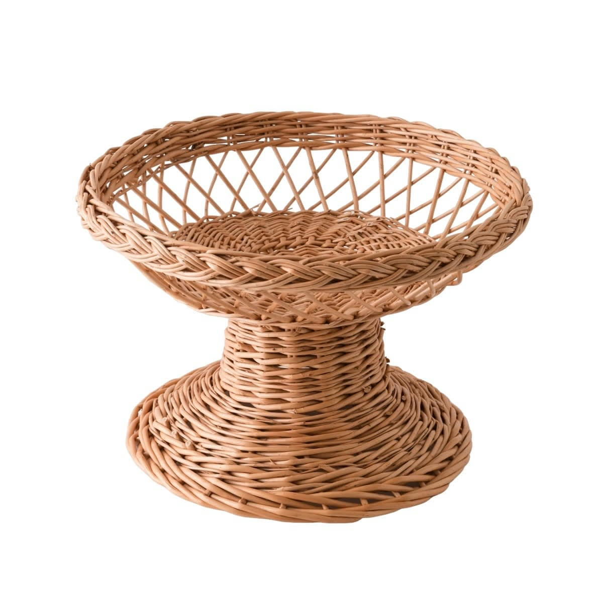 3 PLATEAUX - Coupe à fruits en osier