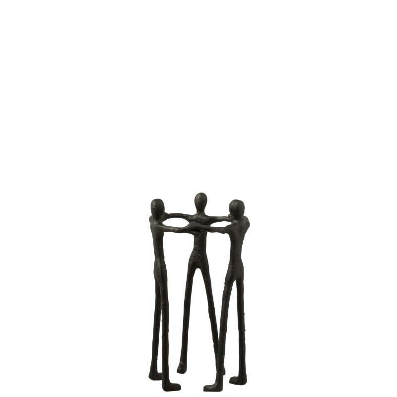CERCLE - Personnages cercle aluminium noir H36cm