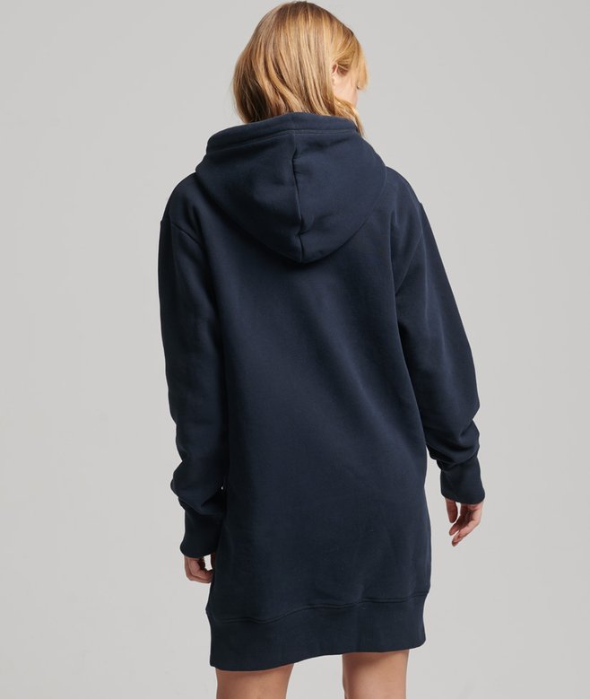 Organic Cotton Vintage Logo Hoodie Dress