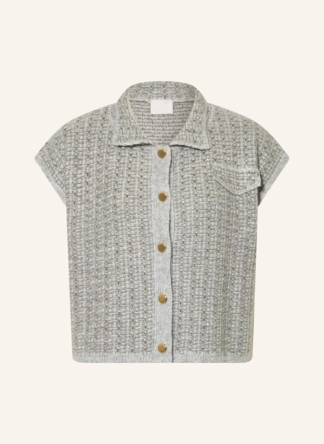 HEMISPHERE Strickweste LOOK mit Cashmere und Glitzergarn