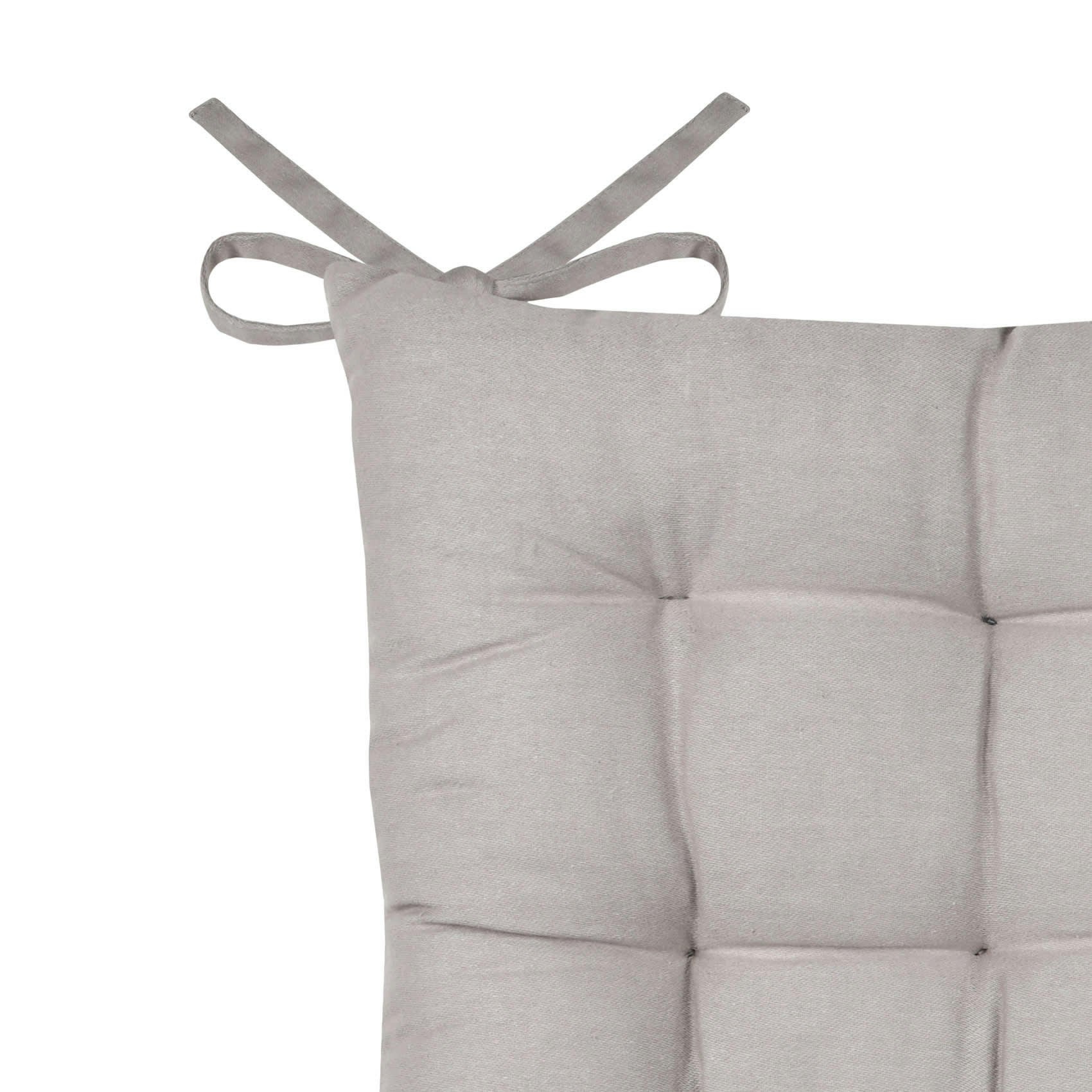 - Galette de chaise unie et classique coton naturel 38x38 cm