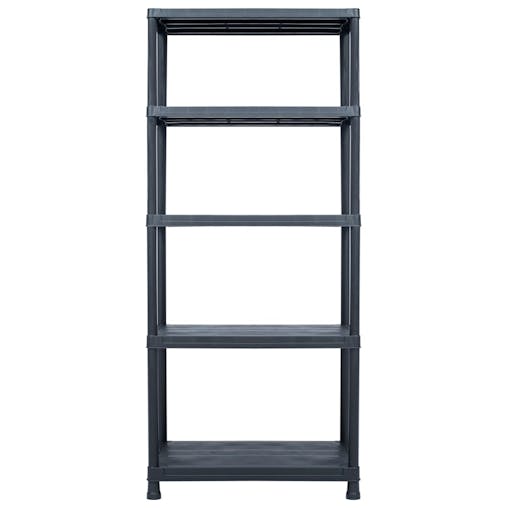 NNEVL Storage Shelf Rack Black 500 kg 90x60x180 cm Plastic