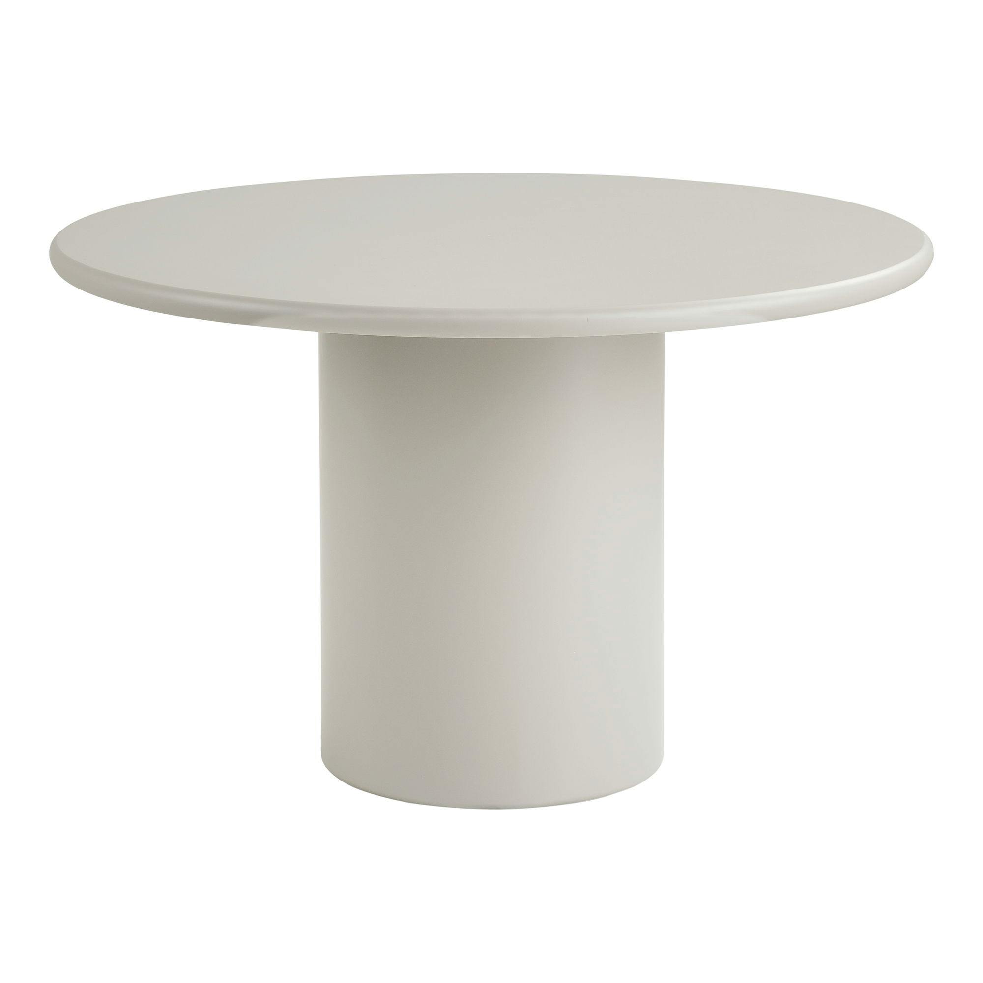 Table ronde sable avec pied central Ø120 cm ALBERTA