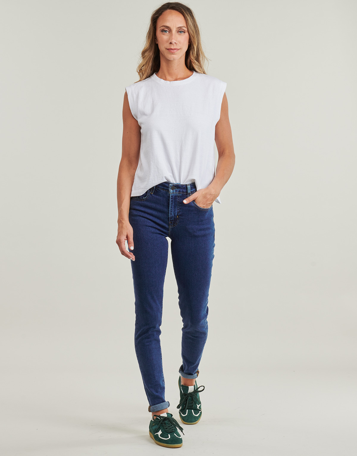 Levi's - 721 HIGH RISE SKINNY - Blue / Raw