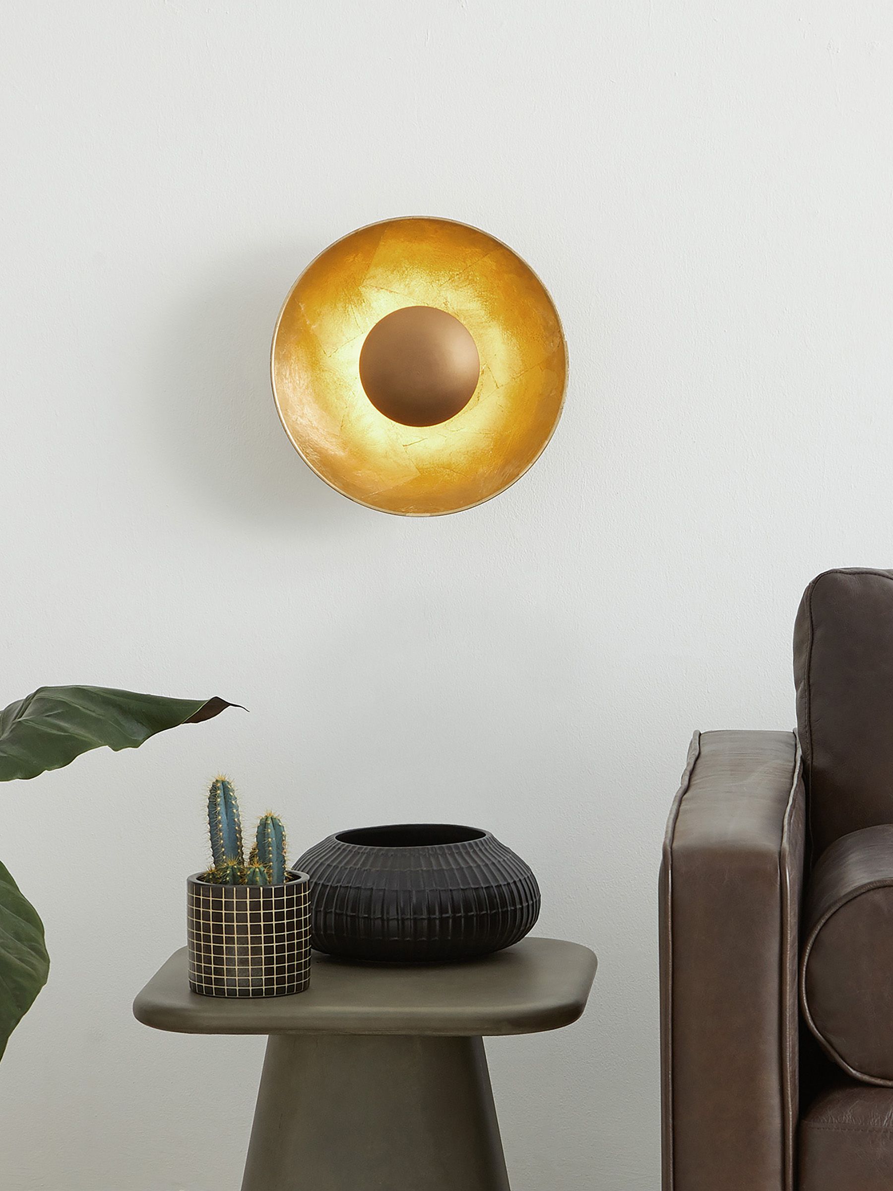 Chicago Wall Lamp in Antique Copper/Gold