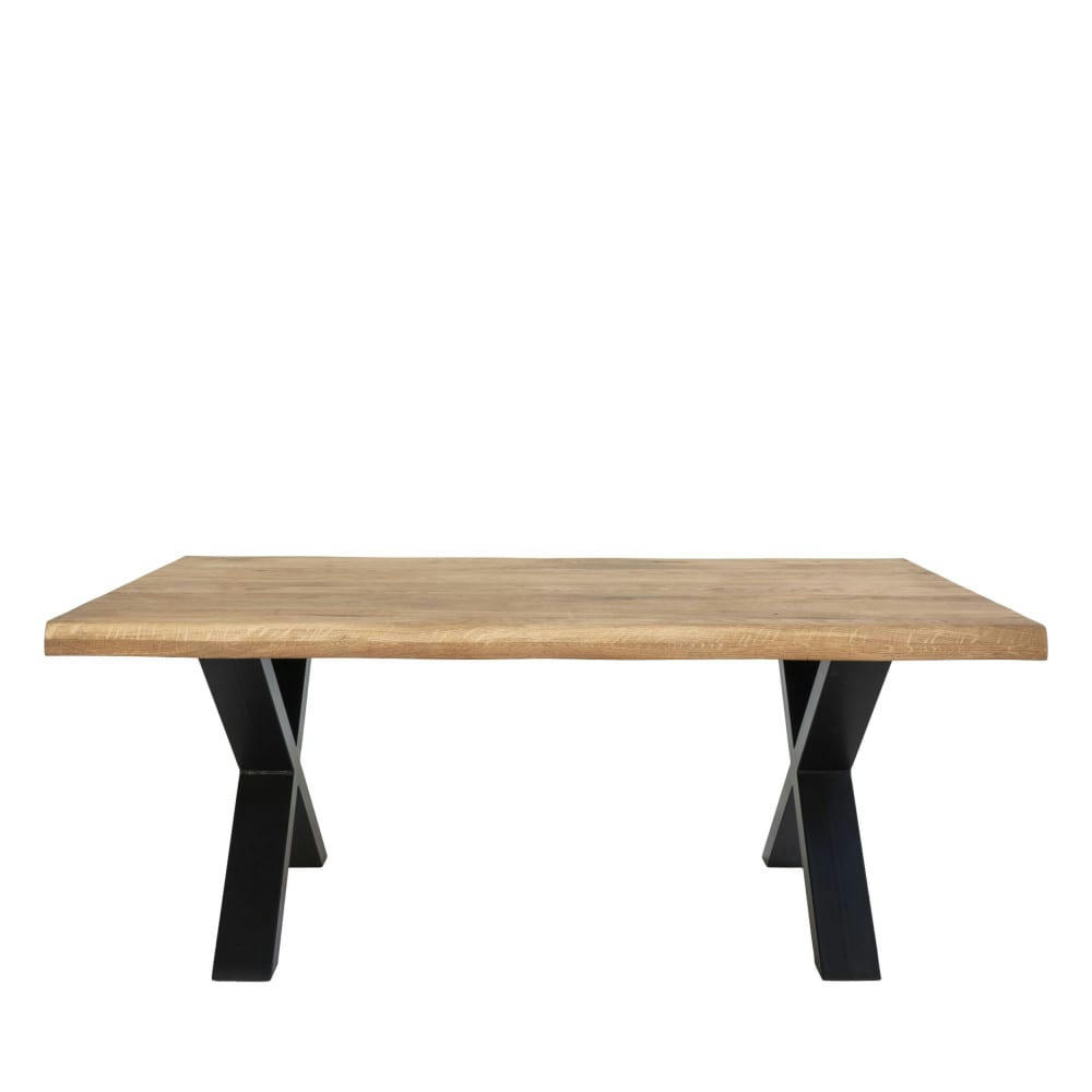 TOULON - Table basse en métal et bois clair