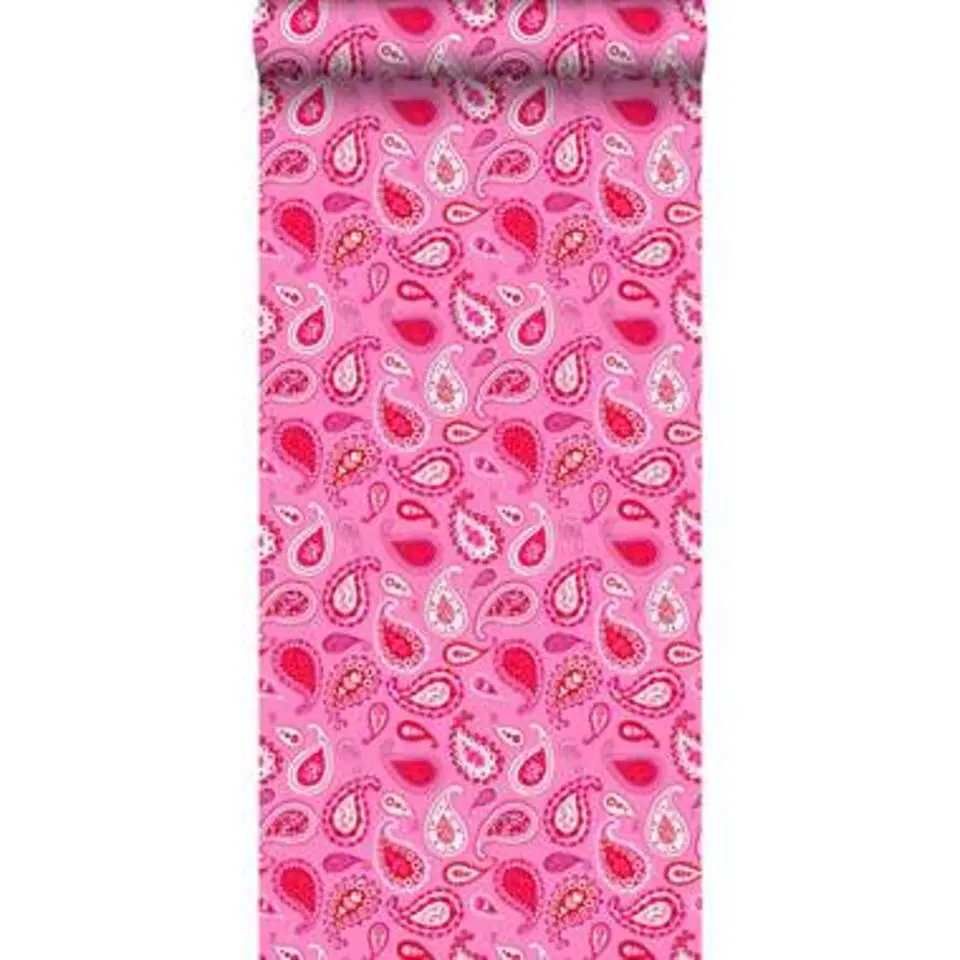 ESTAhome behang - paisleys - fuchsia roze - 53 cm x 10,05 m