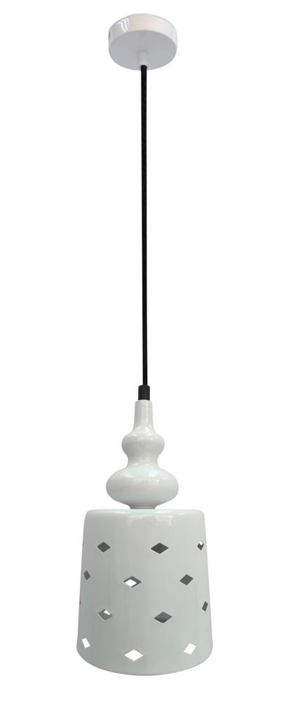 Lampa wisząca biała HAMP 1xE27x60W wym: 125x14x14 cm Candellux
