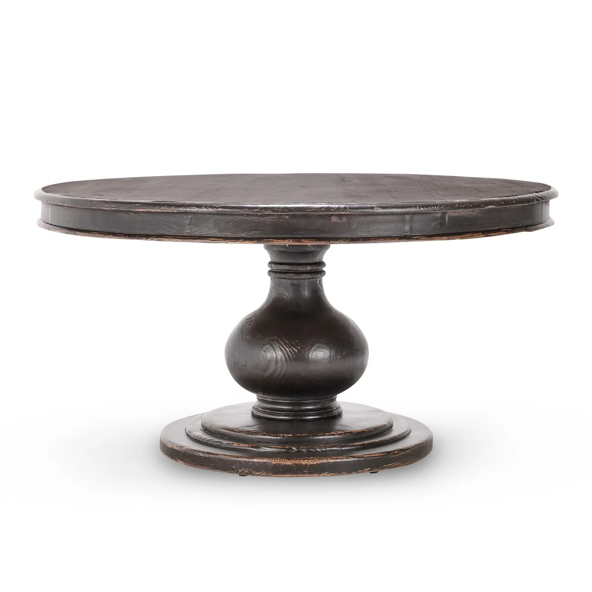 Classic Home Baldwin 60 Round Dining Table in Antique Black