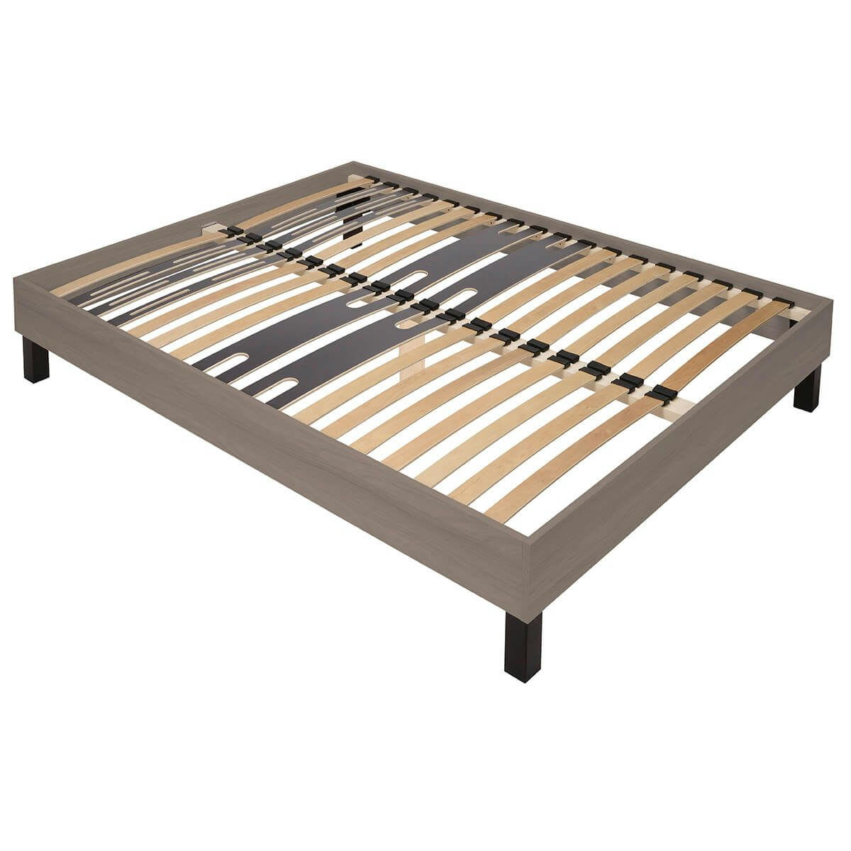 FACILKIT - Sommier  démontable 140x190cm aspect naturel