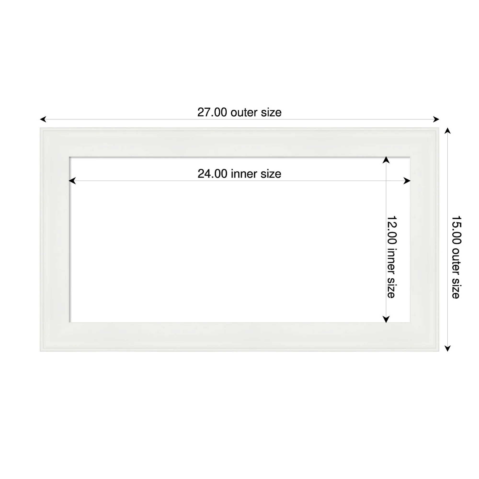 Amanti Art Vanity White Narrow Framed Dry Erase Magnetic Board