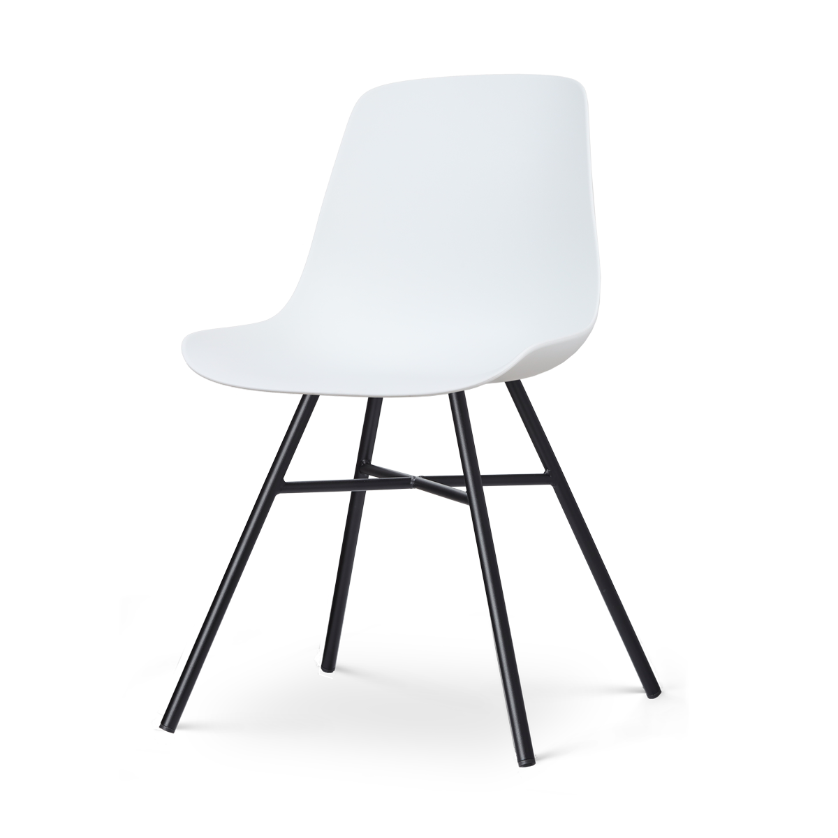 Nolon Noa-Pip Kunststof Tuinstoel Wit - Zwart Onderstel