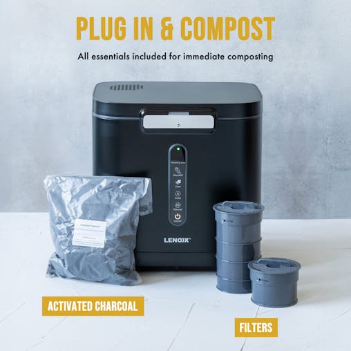 Electric Food Waste Composter 3.8L Kitchen Countertop Bin with Fast 3-Hour Cycle, Odour Control & Touch Panel