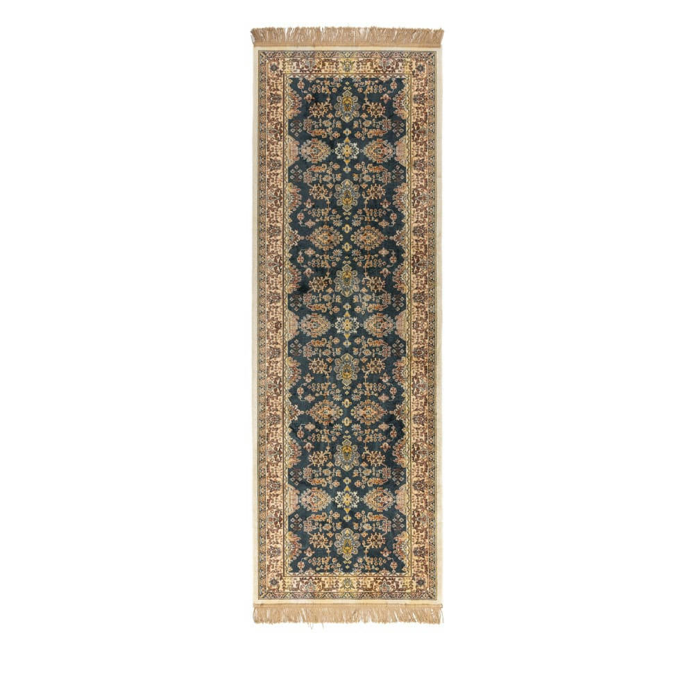 RAZ II - Tapis de couloir persan vert 240x80 cm