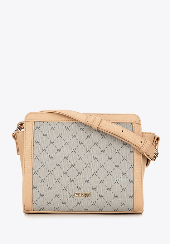 Damska crossbody w monogram beżowa