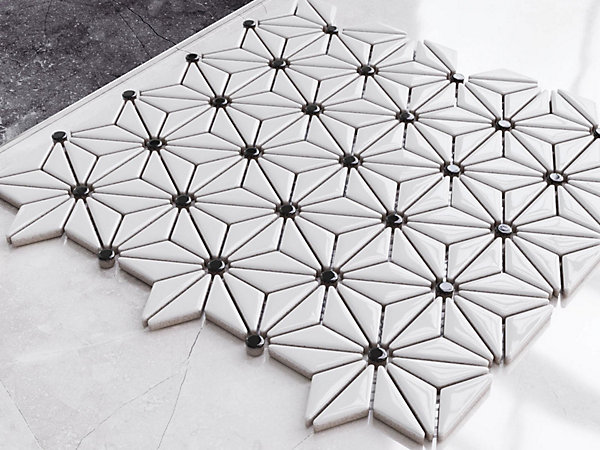 Mosaïque sur résille pour salle de bain et cuisine en céramique 29.4 cm x 30.7 cm - Origami