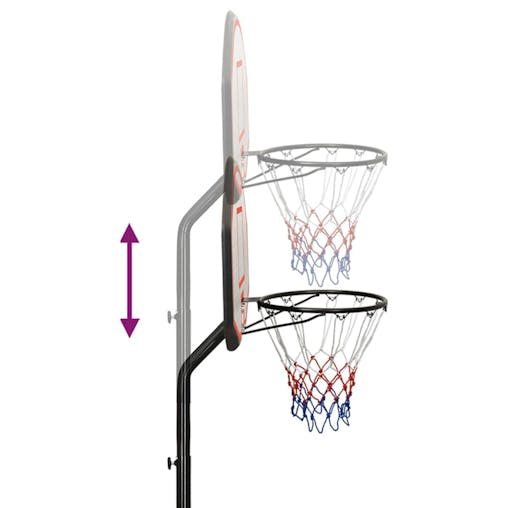 NNEVL Basketball Stand Black 237-307 cm Polyethene