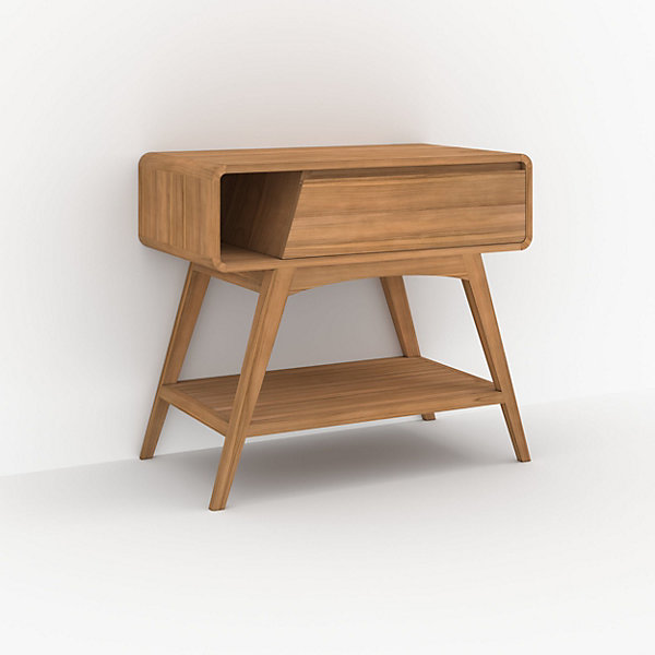 Meuble de salle de bain en bois de teck 90 cm - Kafa