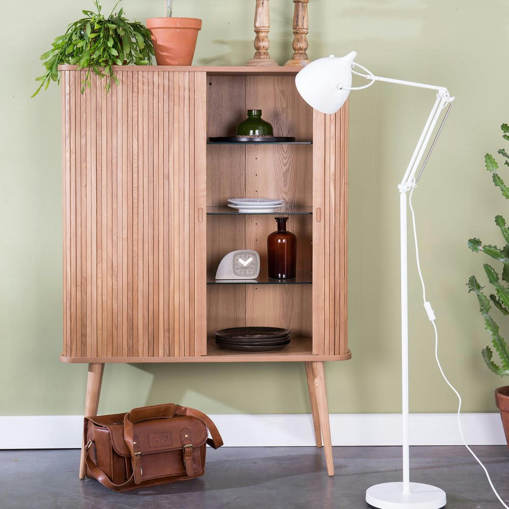 BARBIER - Buffet 2 portes 100x45x140 cm décor naturel