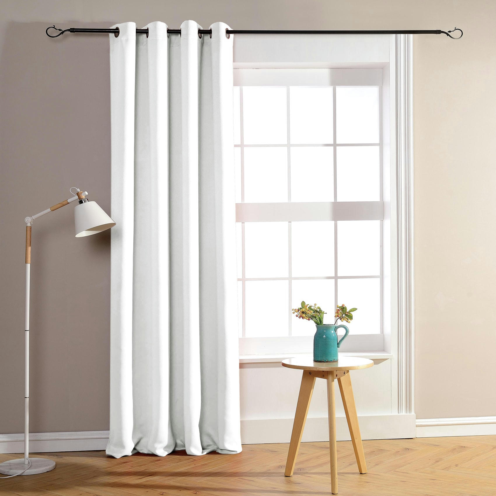 - Rideau occultant pour chambre et salon blanc