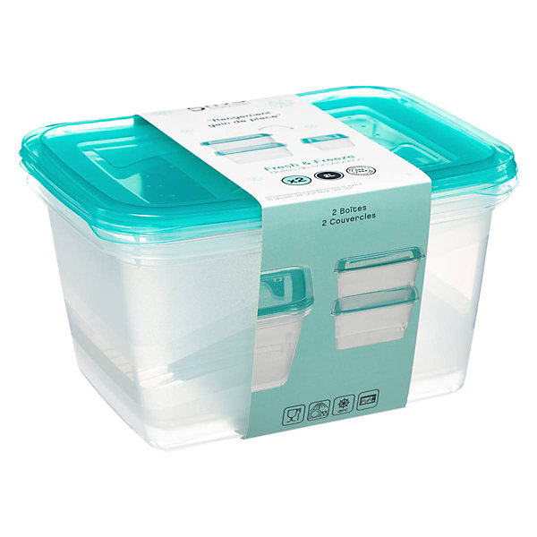 2 boîtes de conservation 2L Fresh &Freeze - 5Five