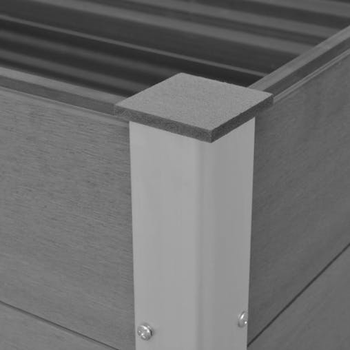 NNEVL Garden Raised Bed WPC 150x50x54 cm Grey
