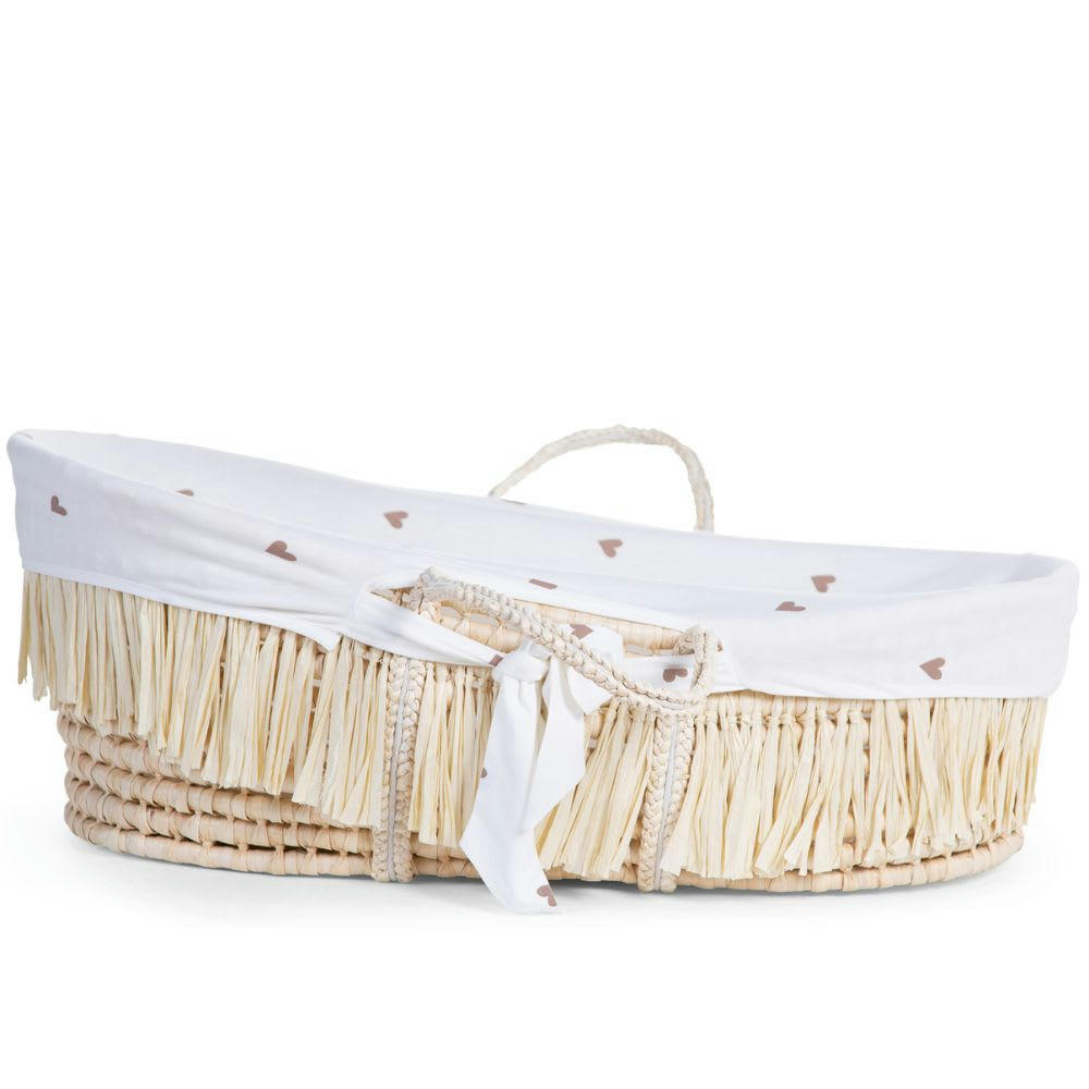 MOÏSE - Habillage pour couffin Moïse Jersey coeurs marrons