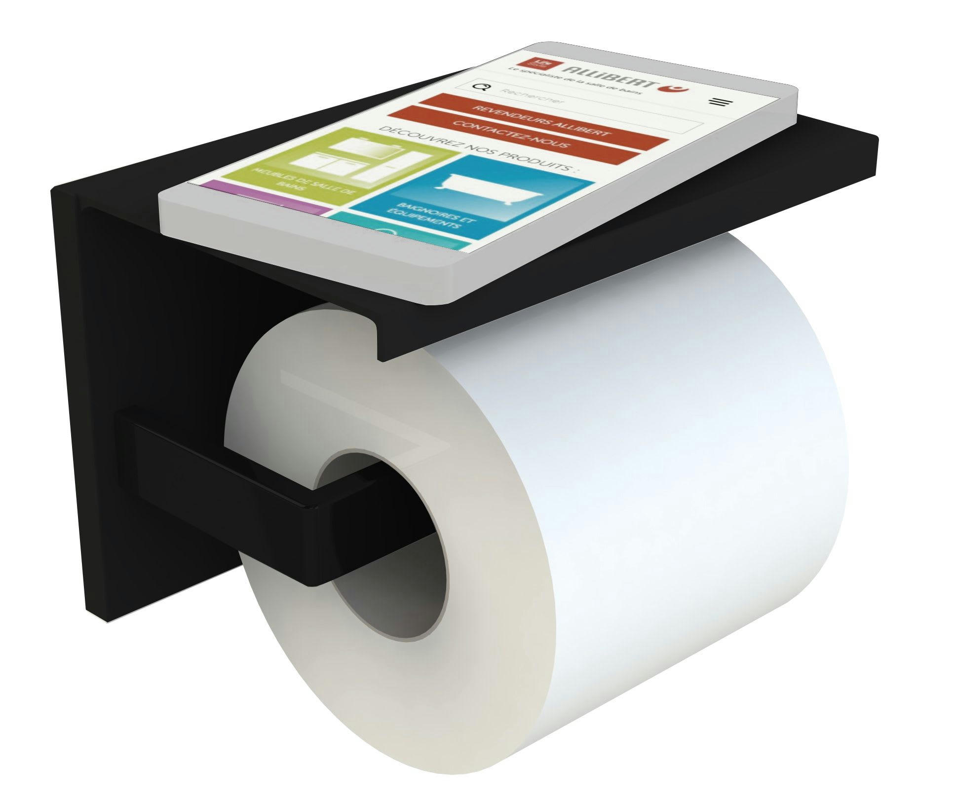 LOFT-GAME - Porte-papier wc noir