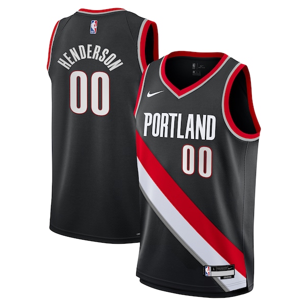 Scoot Henderson Portland Trail Blazers Nike Youth Swingman Jersey - Icon Edition - Black