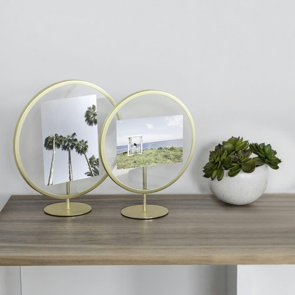 INFINITY - Cadre photo infinity l métal doré