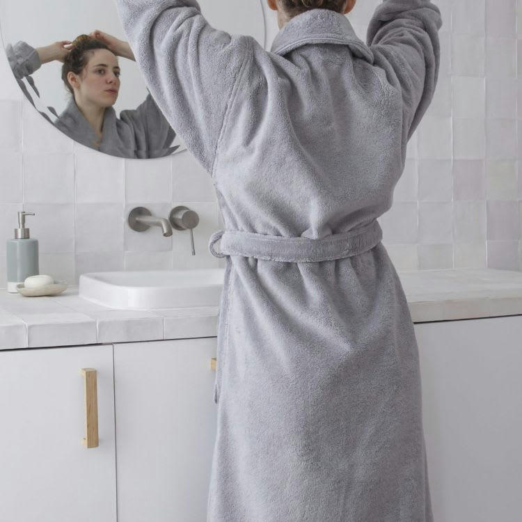 CARESSE - Peignoir en coton galet L