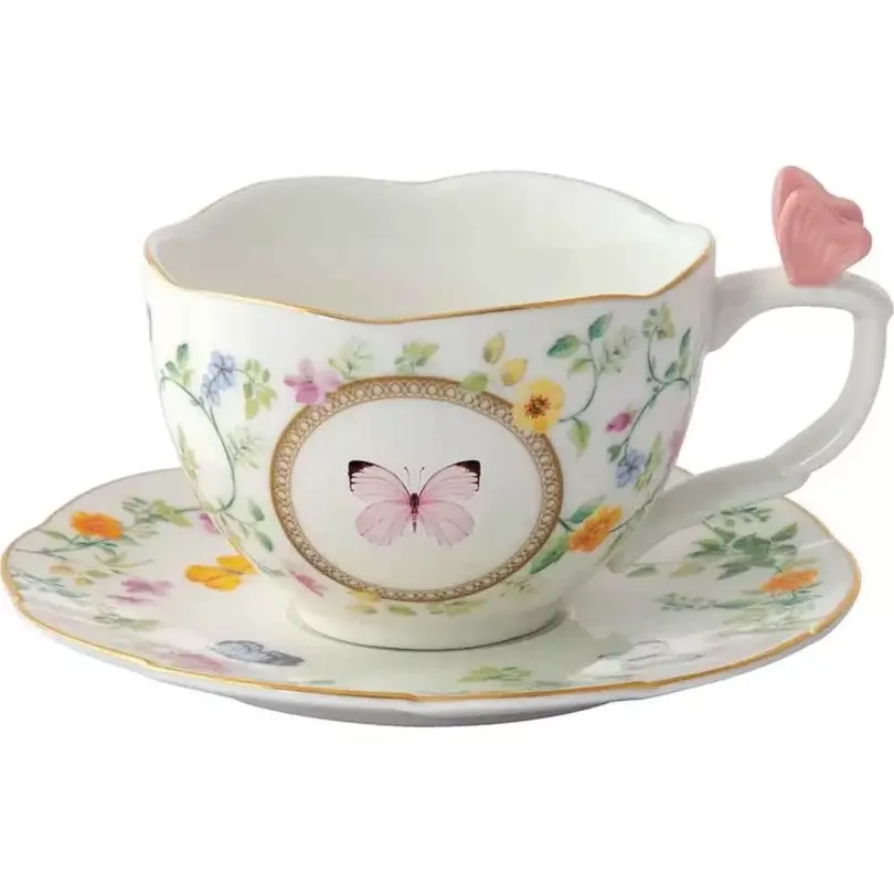 Kaffeetasse mit Untertasse Dancing Butterflies