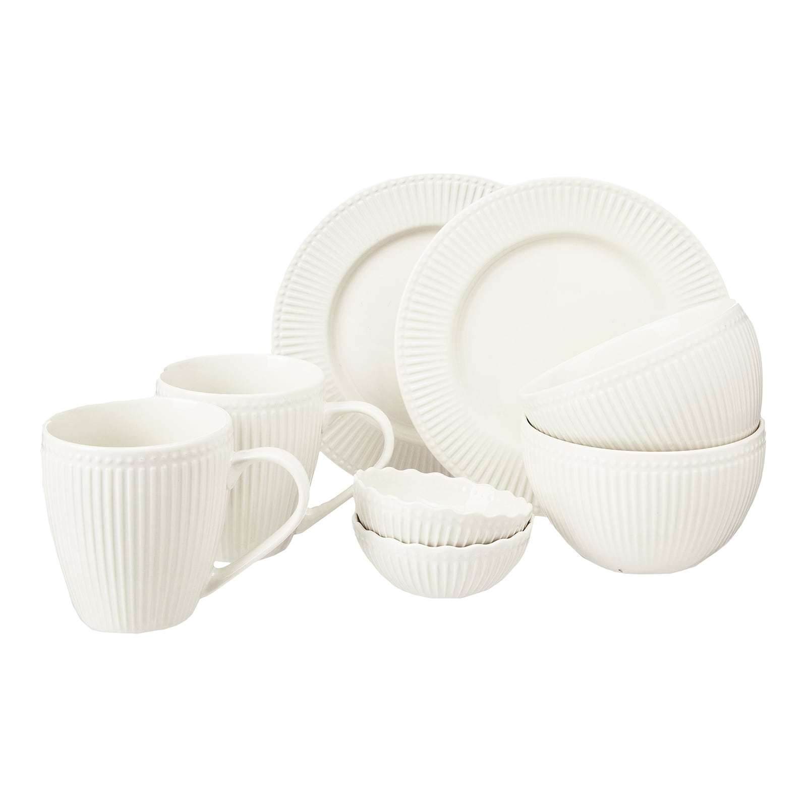 Frühstücks-Set Lucy für 2 Personen Creme, 8 -tlg.