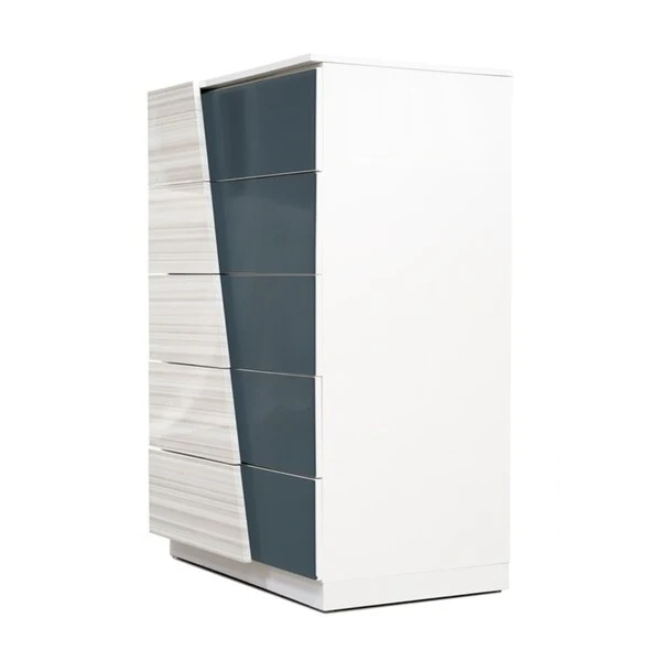 Best Master Furniture Zebra/ Gray 5 Drawer Chest