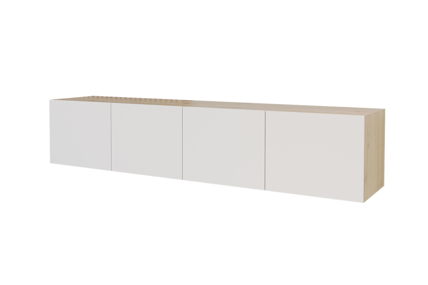 Wisząca szafka RTV system Push-to-Open ELIO-W - 2x100x40x40 cm - Beżowy