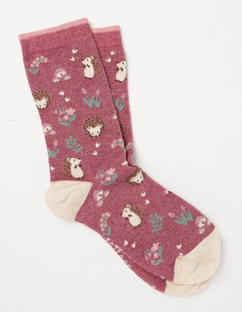 Floral Hedgehog Socks