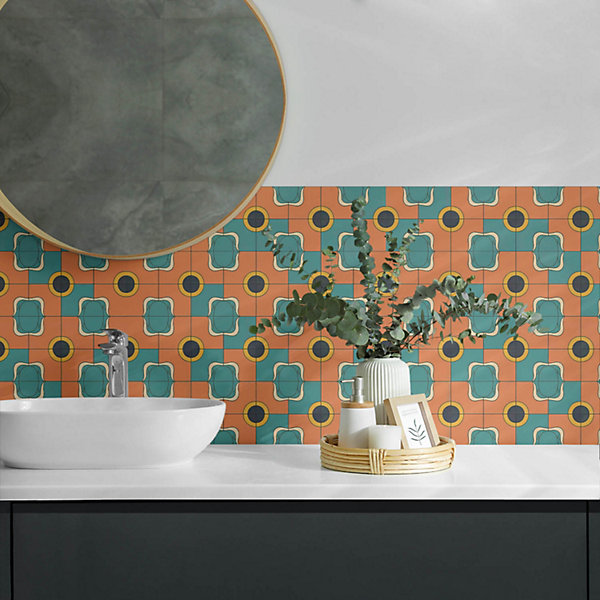 Panneau Mural Wallfluent 100x50 cm Triangles Géométriques Dans L'agencement 1 pièce