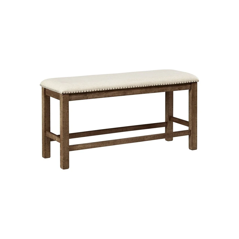 Moriville Counter Height Dining Bench - Beige/Brown