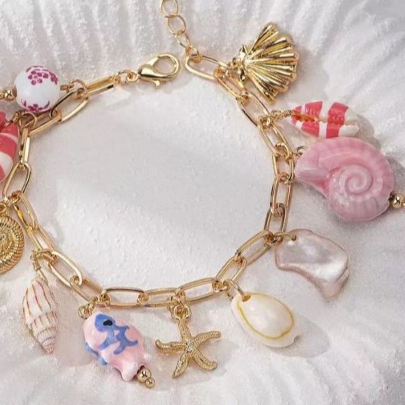 PEACH ACCESSORIES Pink Tide Charm Bracelet